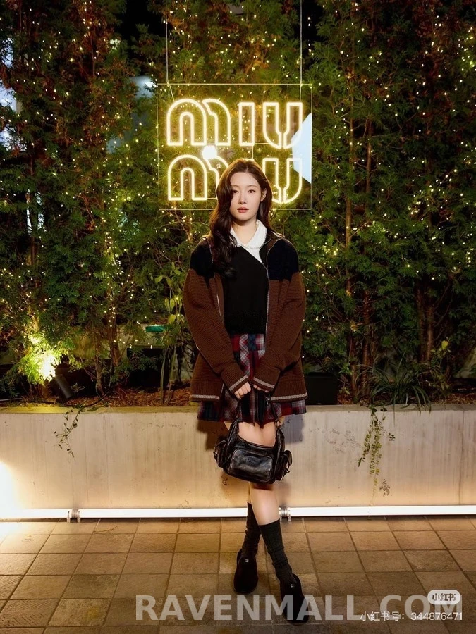 미우미우 미우미우 컬러 블록 집업 니트 가디건 상세 이미지