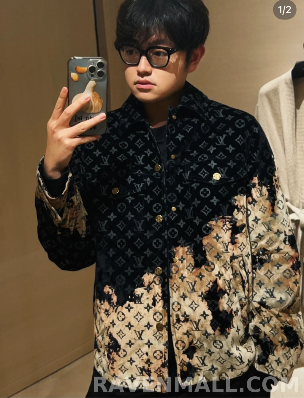 루이비통 루이비통 워싱 모노그램 재킷 상세 이미지