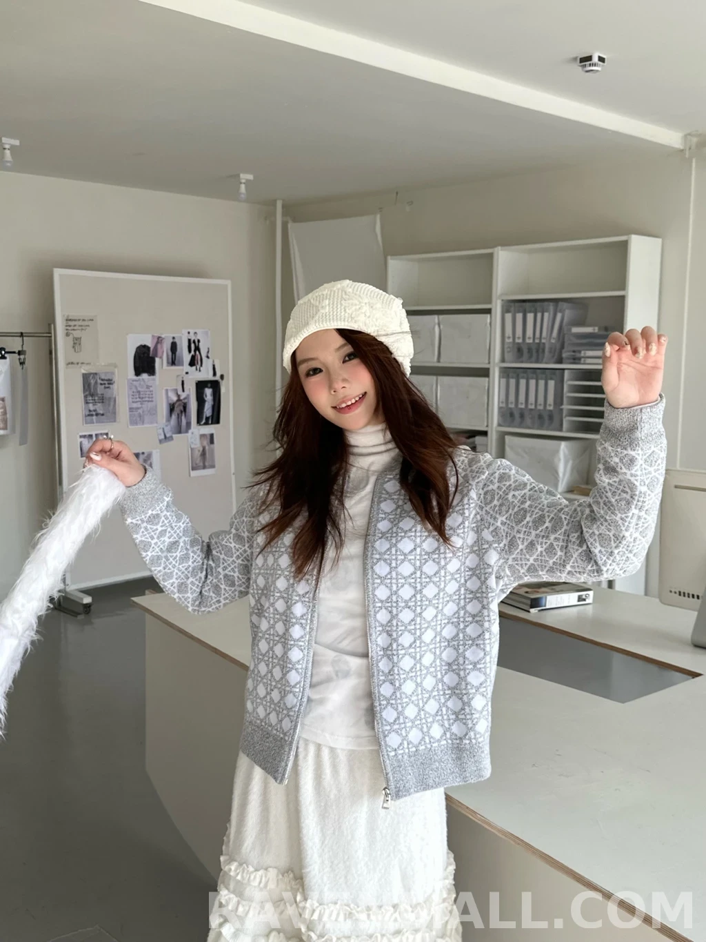 디올 디올 자카드 니트 집업 상세 이미지