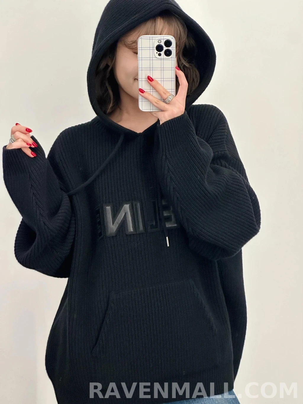 셀린느 셀린느 레더로고 와플 후드 상세 이미지