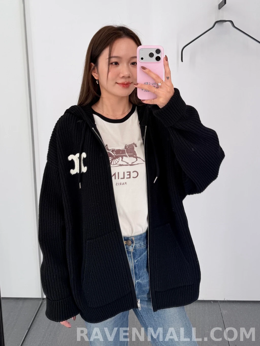 셀린느 셀린느 와플 후드 집업 상세 이미지