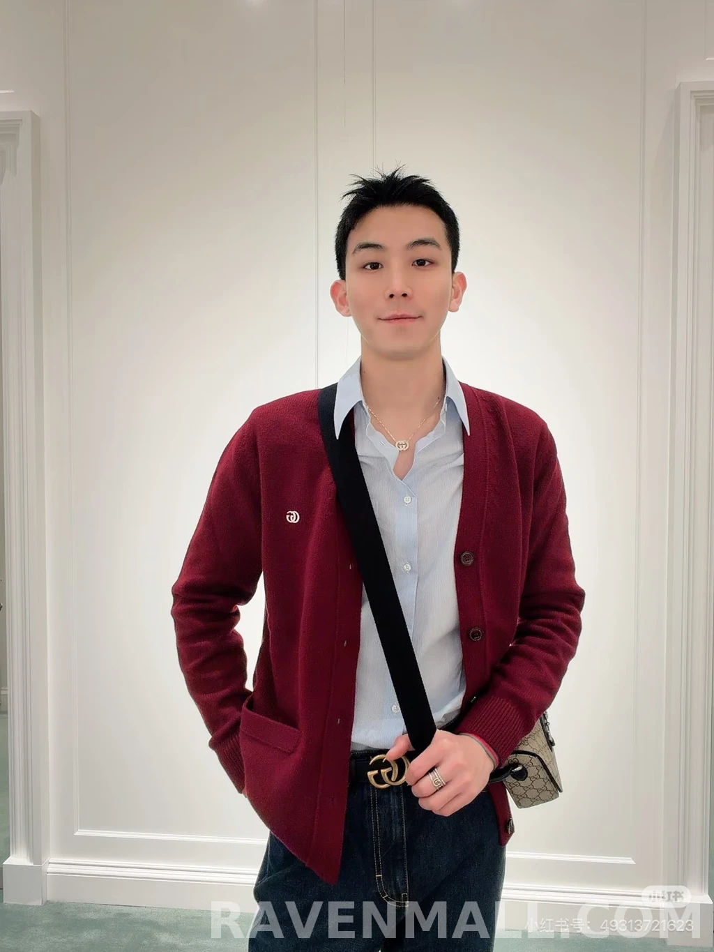  구찌 GG 자수 울 캐시미어 가디건 상세 이미지