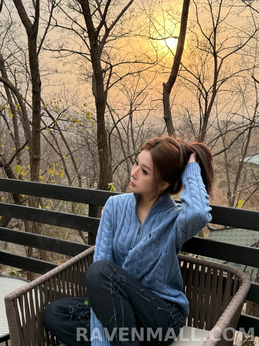 랄프로렌 랄프로렌 꽈배기 하프 집업 상세 이미지