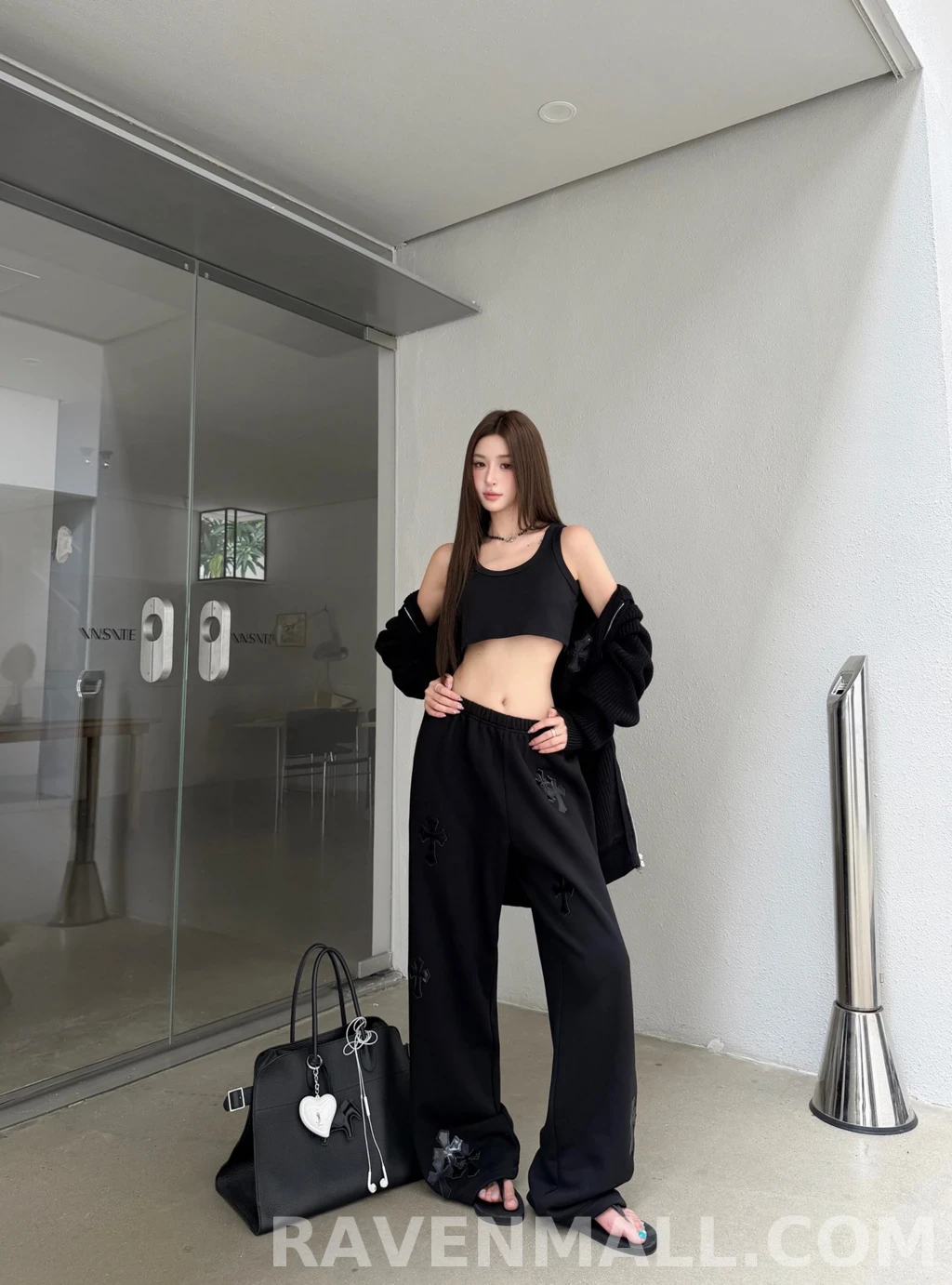 크롬하츠 크롬하츠 가죽크로스 팬츠 상세 이미지