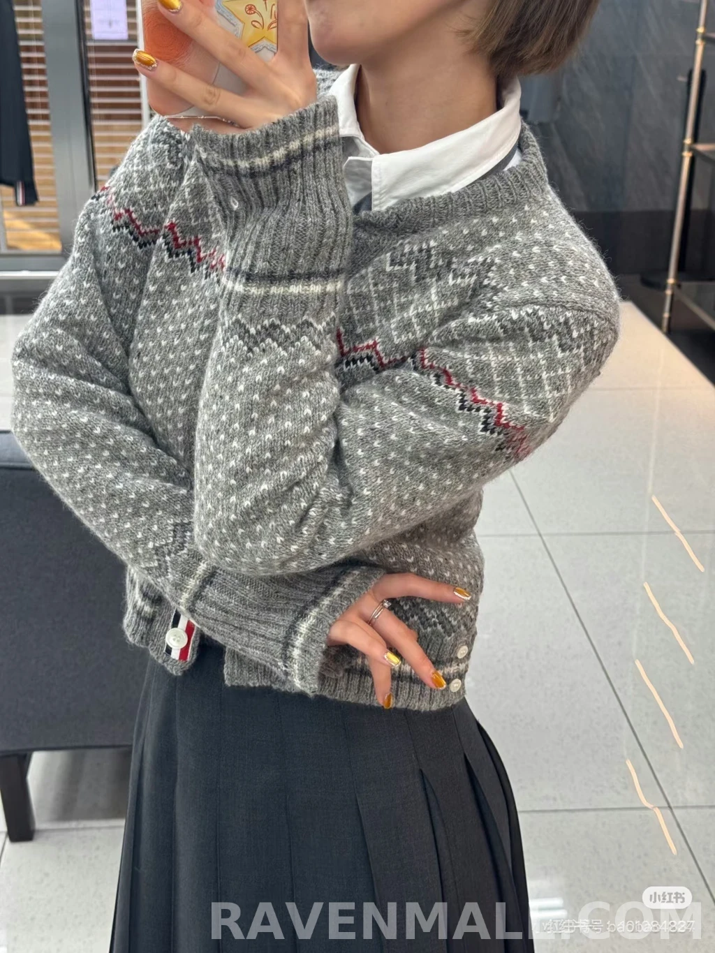 톰브라운 톰브라운 노르딕 가디건 상세 이미지