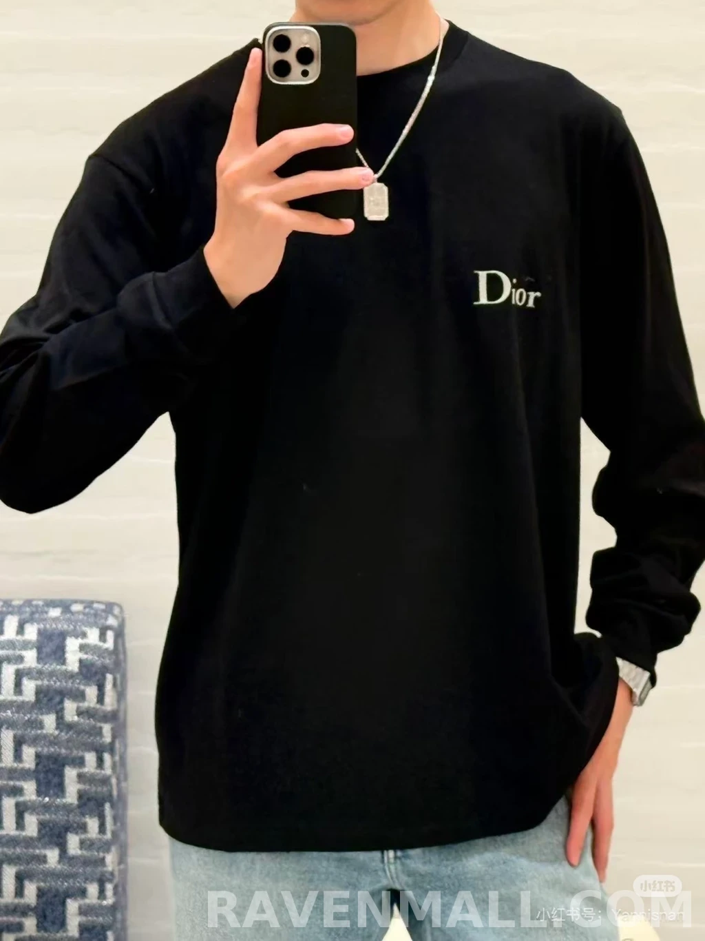 디올 디올 자수 롱슬리브 상세 이미지
