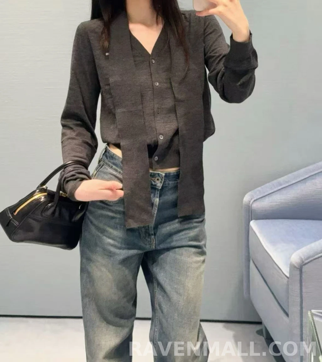 미우미우 미우미우 스카프 가디건 상세 이미지