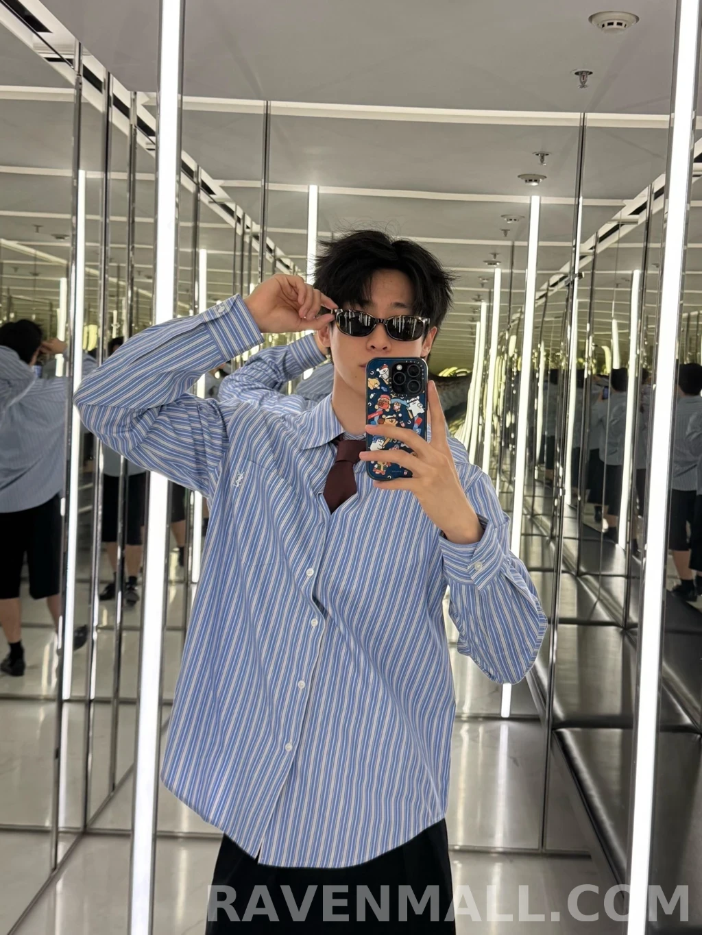 생로랑 생로랑 블루스트라이프 셔츠 상세 이미지