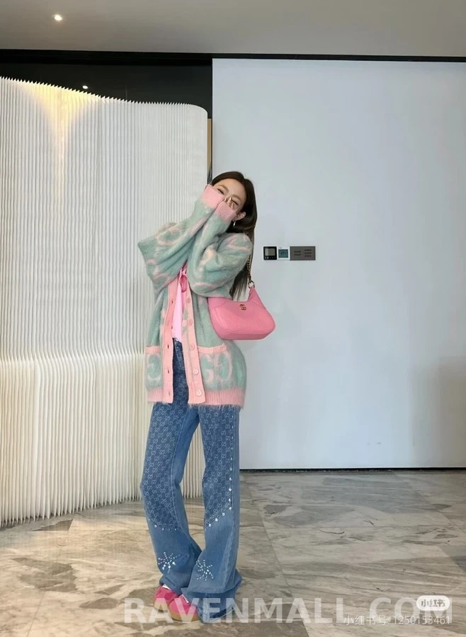 구찌 구찌 로고 자카드 가디건 상세 이미지