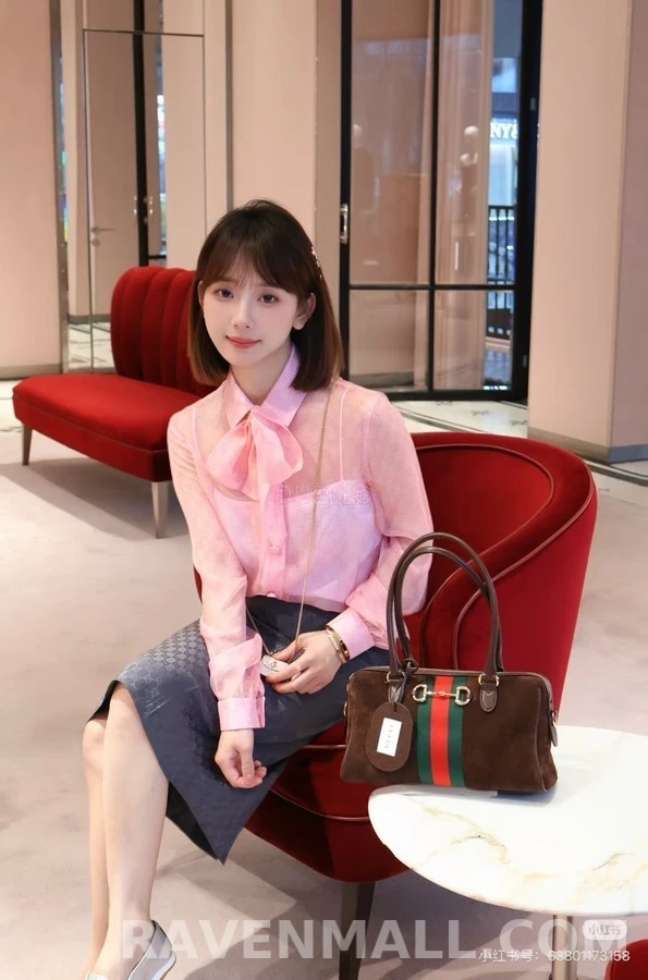 구찌 구찌 모노그램 보우 셔츠 상세 이미지