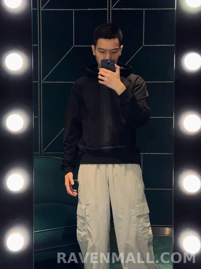 구찌 구찌 엠블럼 스트라이프 후드티 상세 이미지