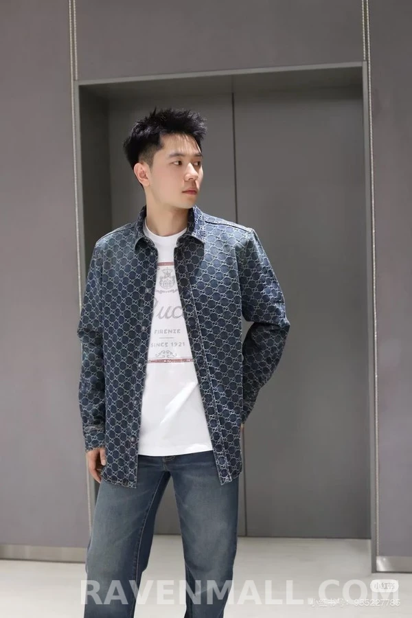 구찌 구찌 워싱 데님 셔츠 상세 이미지