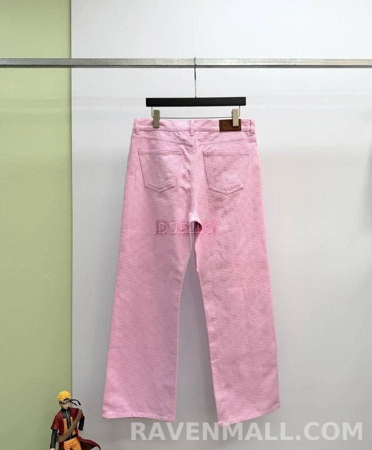 구찌 구찌 다이드 GG 코튼 데님 자카드 팬츠 상세 이미지