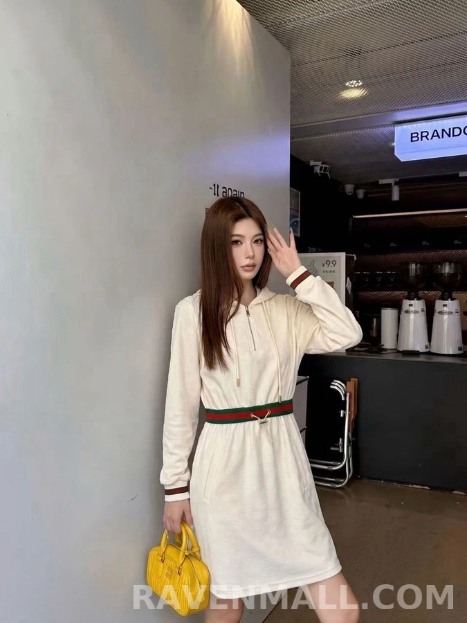 구찌 구찌 자카드 후드 원피스 상세 이미지