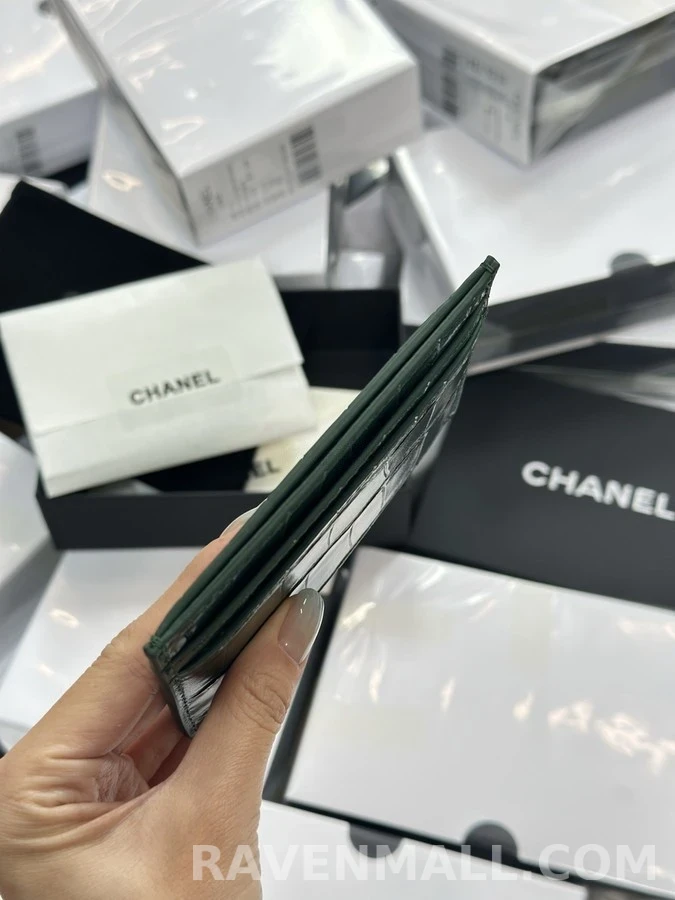 샤넬 샤넬 크로코 카드 홀더 에메랄드 상세 이미지