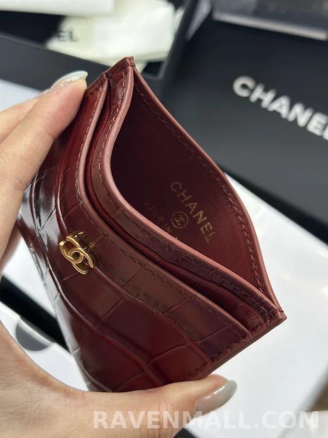 샤넬 샤넬 크록 일루전 카드 홀더 상세 이미지