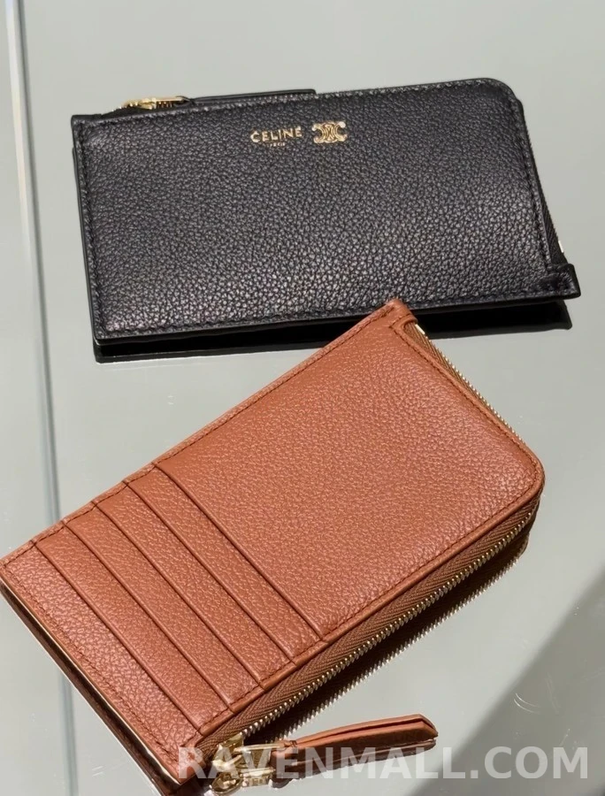 셀린느 셀린느 컴팩트 지퍼 지갑 그레인드 카프스킨 상세 이미지