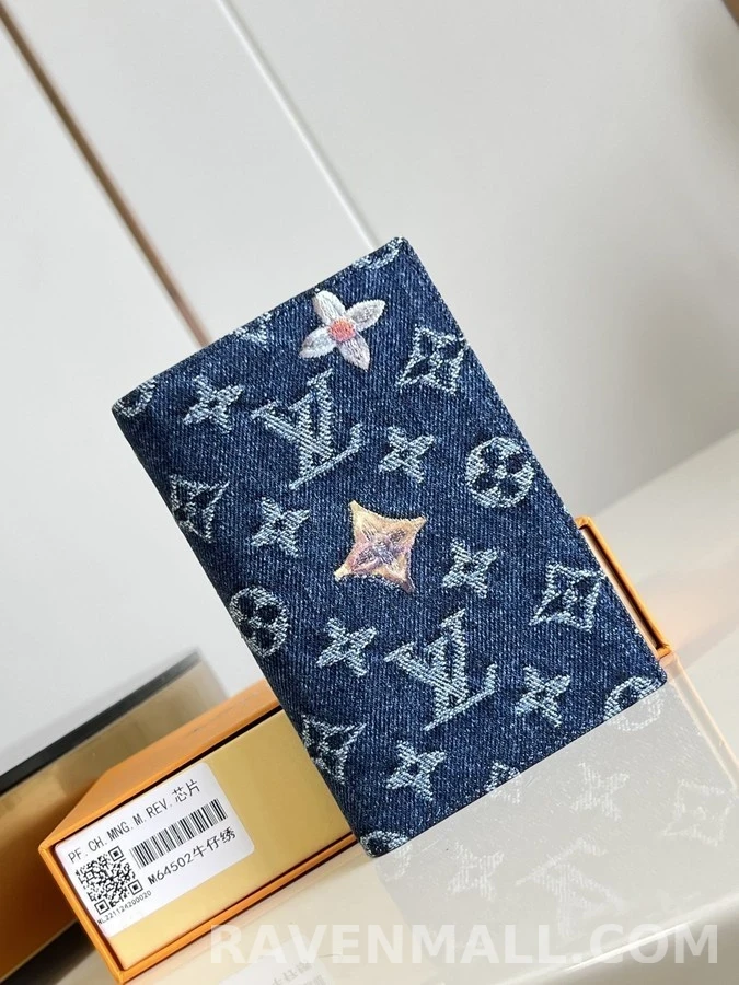 루이비통 루이비통 데님 모노그램 여권 지갑 상세 이미지