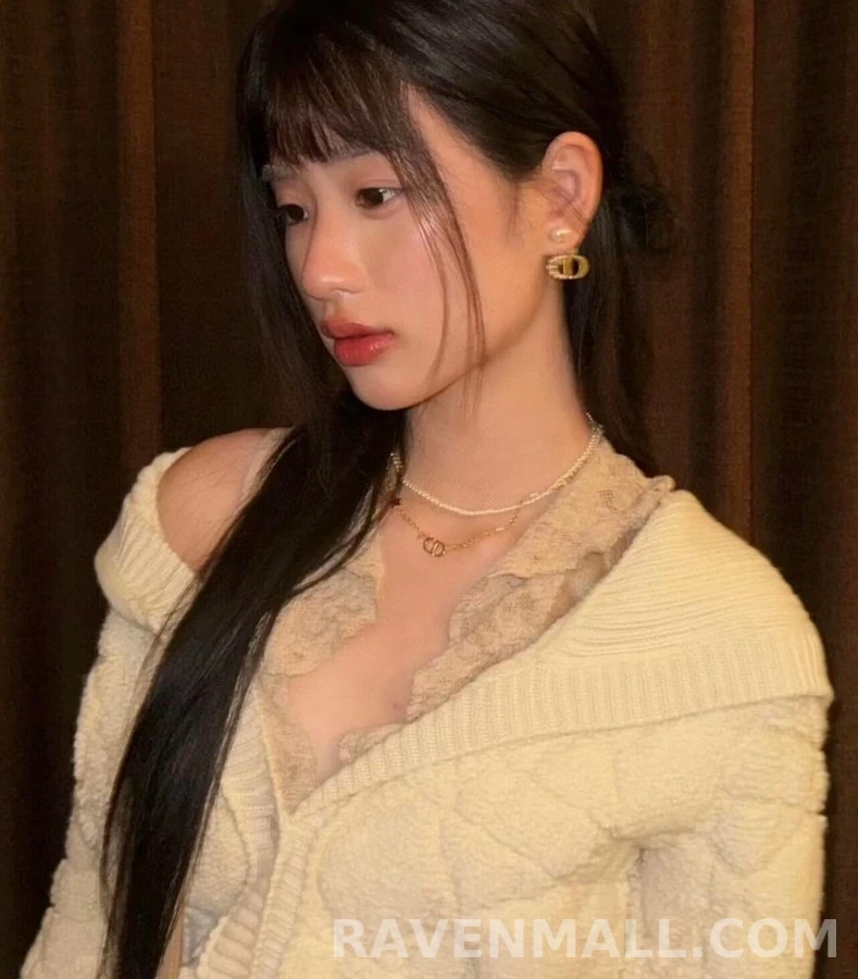 디올 디올 스타 펄 더블 레이어 네크리스 상세 이미지
