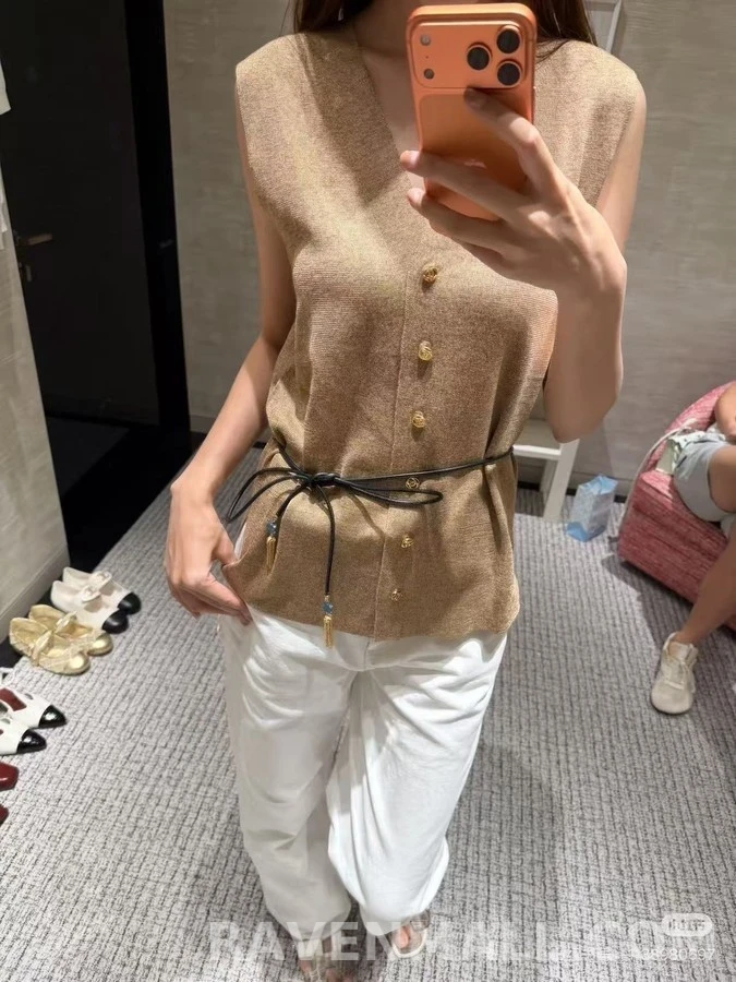 샤넬 샤넬 더블 C 로고 태슬 벨트 상세 이미지