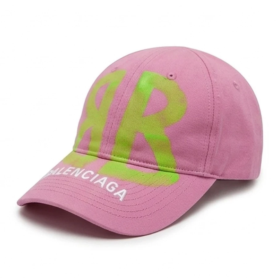 발렌시아가 발렌시아가 네온 로고 레터링 베이스볼 캡 상세 이미지