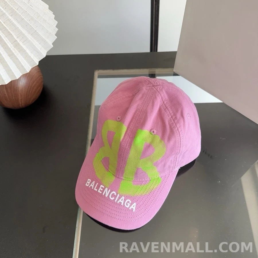 발렌시아가 발렌시아가 네온 로고 레터링 베이스볼 캡 상세 이미지