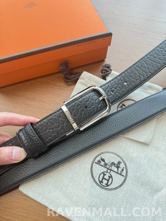에르메스 에르메스 그레인 레더 핀 버클 벨트 상세 이미지