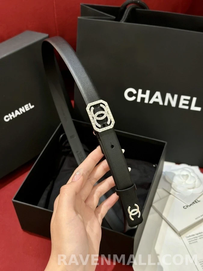 샤넬 샤넬 20mm 펄 크리스탈 버클 벨트 상세 이미지