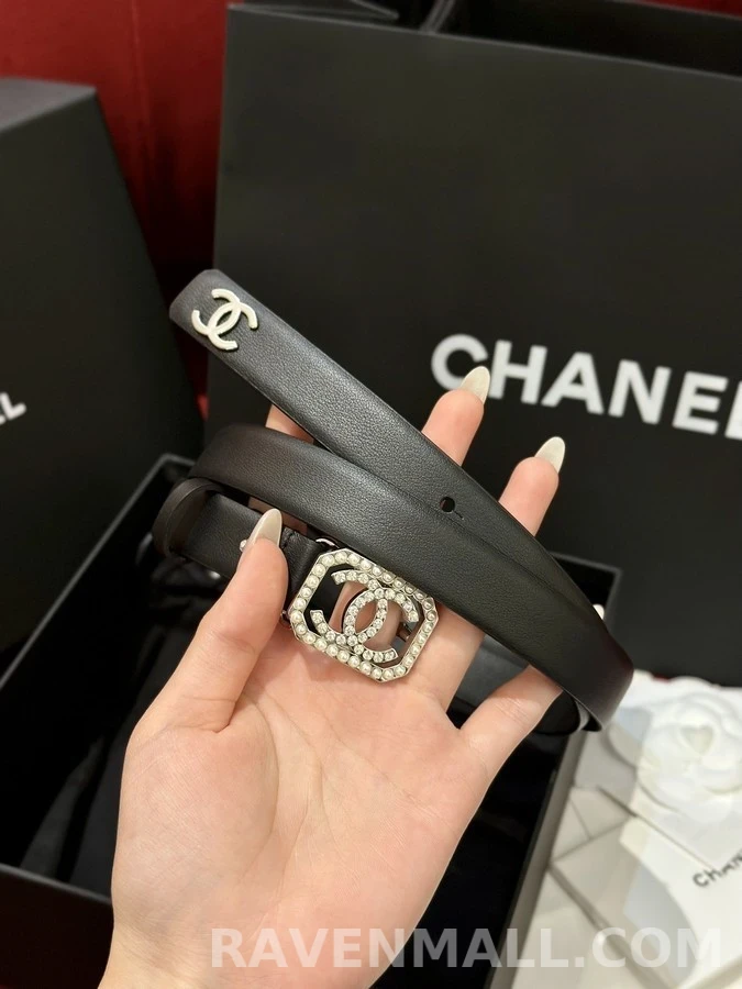샤넬 샤넬 20mm 펄 크리스탈 버클 벨트 상세 이미지