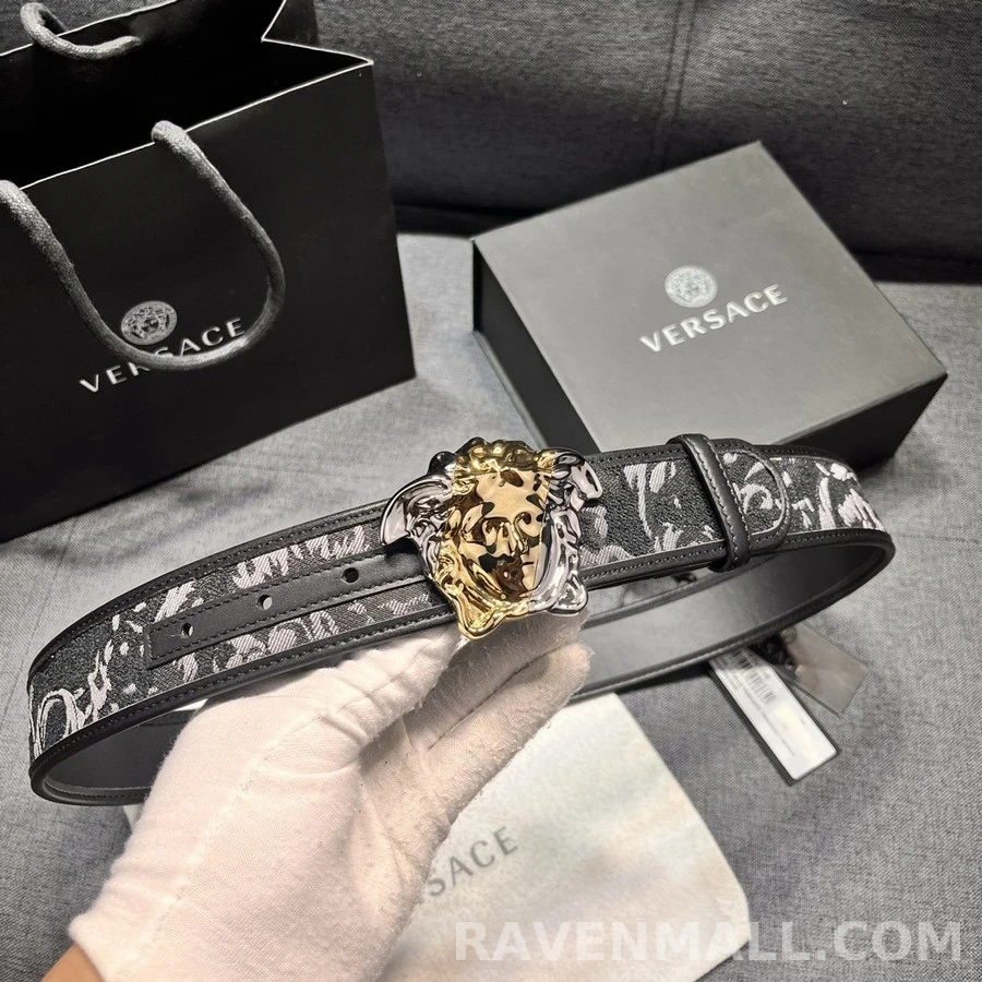 베르사체 베르사체 라 메두사 버클 바로코 패턴 벨트 상세 이미지