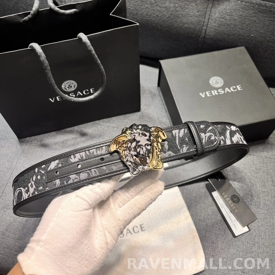 베르사체 베르사체 라 메두사 버클 바로코 패턴 벨트 상세 이미지
