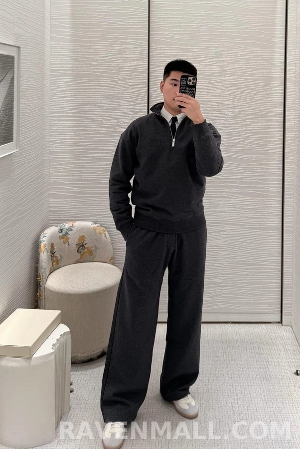 디올 디올 로고 반집업 맨투맨 상세 이미지