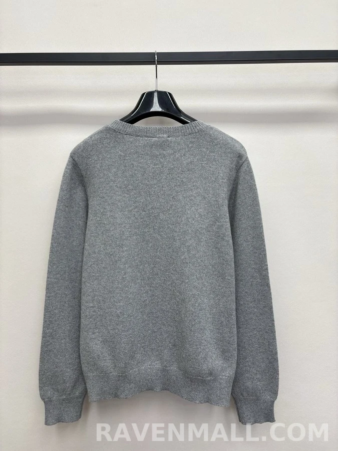 디올 디올 로고 보우 자수 니트 스웨터 상세 이미지
