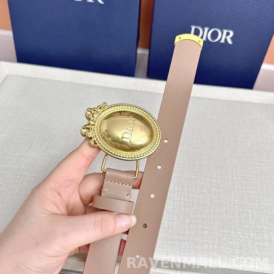 디올 디올 오벌 버클 가죽 벨트 상세 이미지