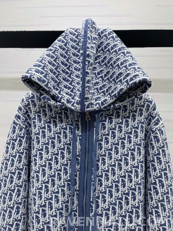 디올 디올 모노그램 자카드 집업 후드 상세 이미지
