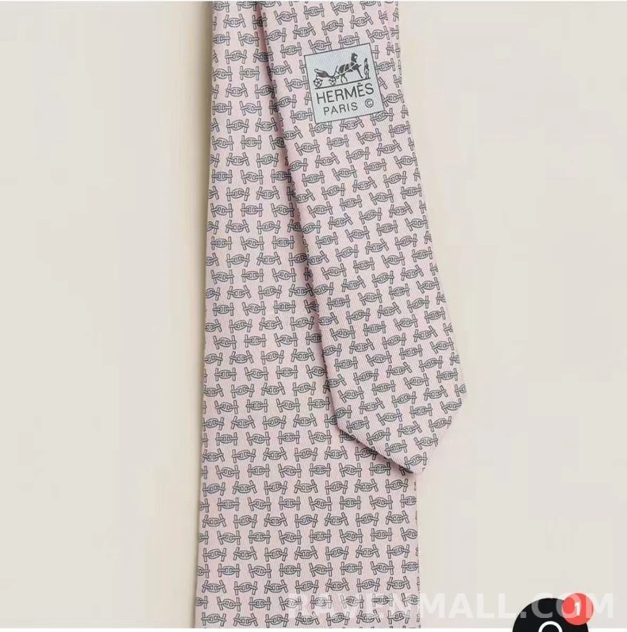 에르메스 에르메스 미니 H 패턴 실크 넥타이 상세 이미지