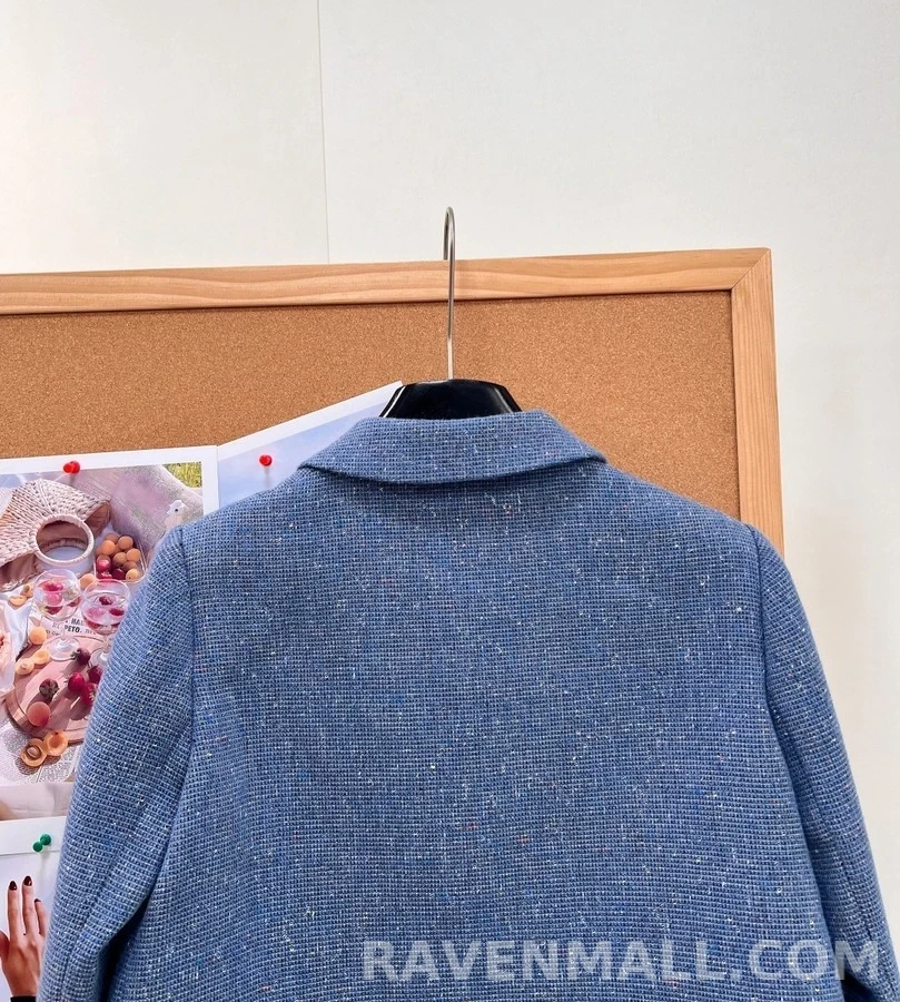 디올 디올 반짝이 숏 더블 버튼 블레이저 상세 이미지