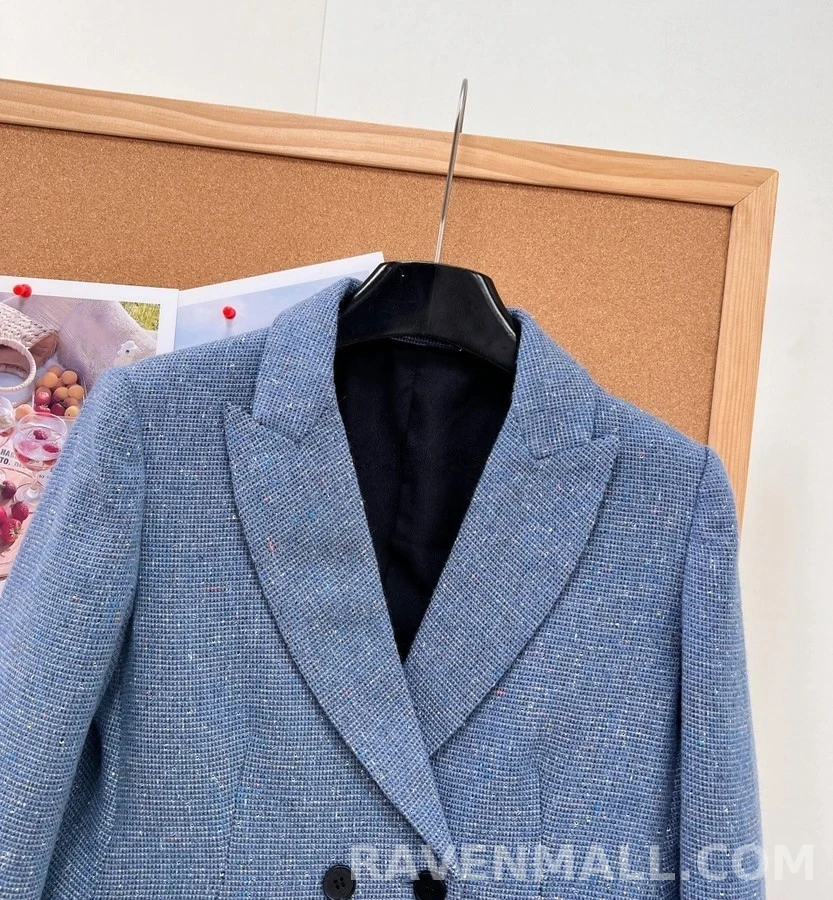 디올 디올 반짝이 숏 더블 버튼 블레이저 상세 이미지