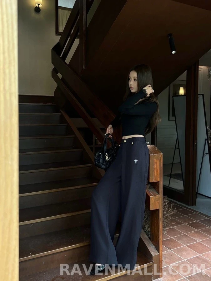 디올 디올 버튼 와이드 팬츠 상세 이미지