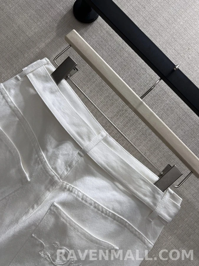 디올 디올 벌 자수 벨트 와이드 팬츠 상세 이미지