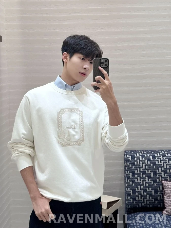 디올 디올 메달리온 콜리브리 릴랙스 핏 스웨트셔츠 상세 이미지