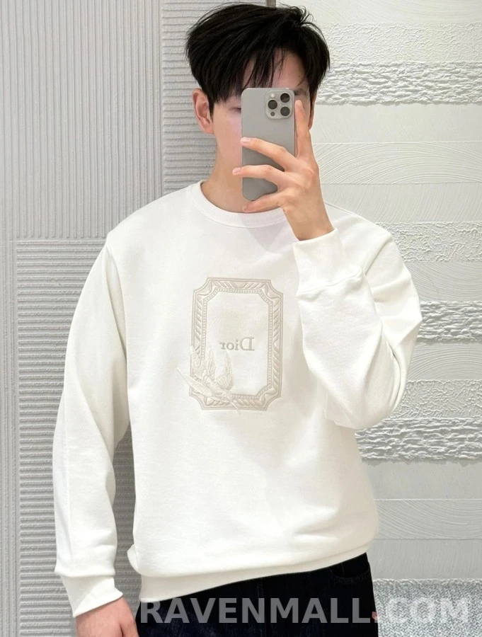 디올 디올 메달리온 콜리브리 릴랙스 핏 스웨트셔츠 상세 이미지