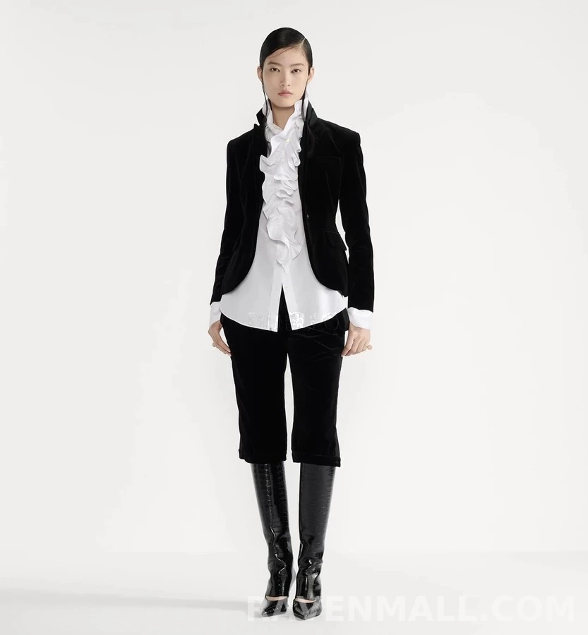 디올 디올 벨벳 스탠드넥 자켓 상세 이미지