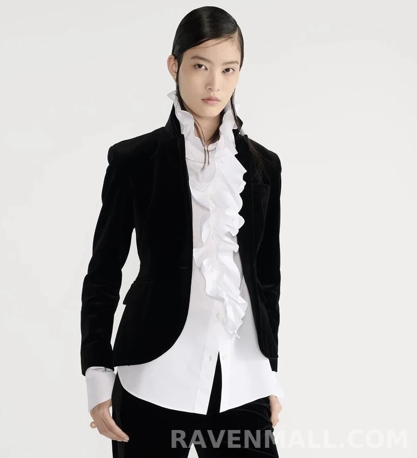 디올 디올 벨벳 스탠드넥 자켓 상세 이미지