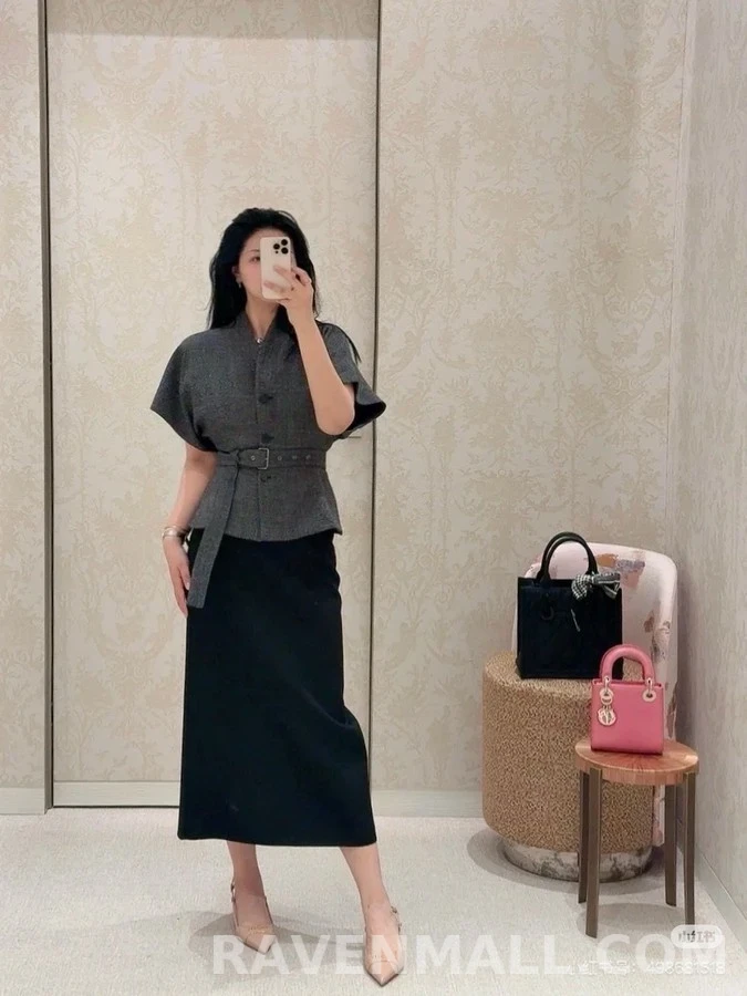 디올 디올 벨티드 와이드슬리브 자켓 상세 이미지