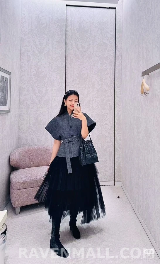 디올 디올 벨티드 와이드슬리브 자켓 상세 이미지