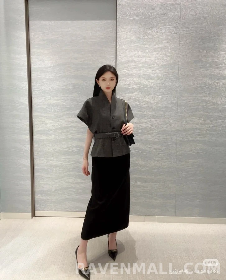 디올 디올 벨티드 와이드슬리브 자켓 상세 이미지