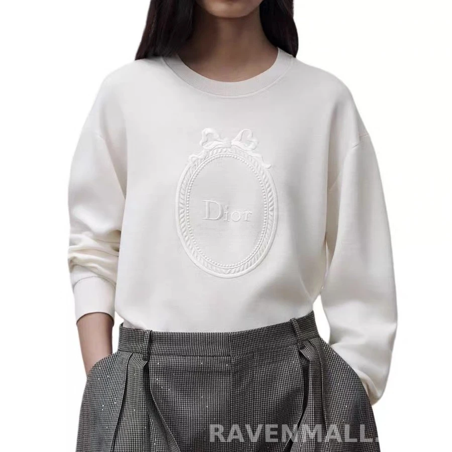 디올 디올 보우 자수 긴팔 티셔츠 상세 이미지