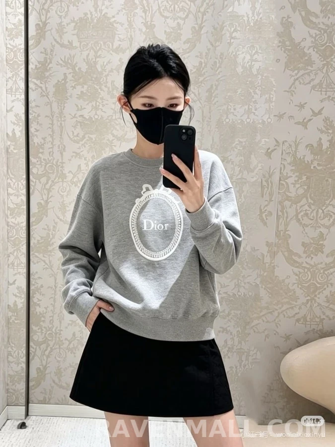 디올 디올 보우 프레임 자수 맨투맨 상세 이미지