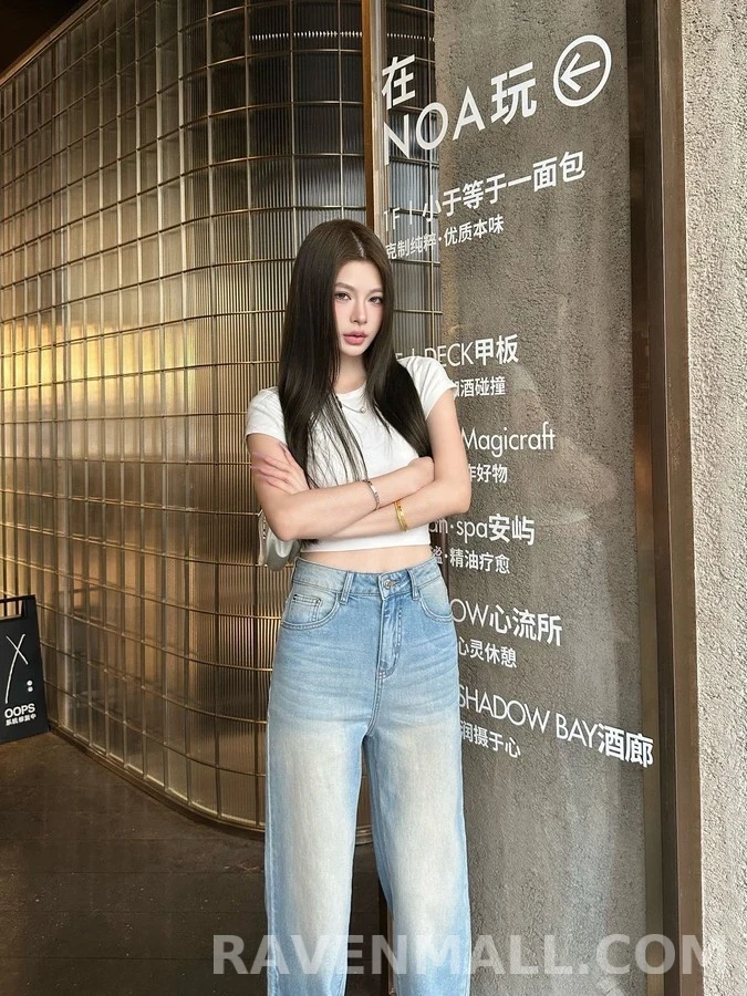디올 디올 빈티지 워싱 자수 스트레이트 데님 팬츠 상세 이미지